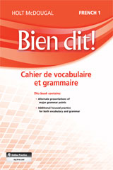 Vocabulary and Grammar Workbook Student Edition Level 1A/1B/1